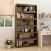 Book Cabinet/Room Divider Honey Brown 39.4"x11.8"x78.7" Solid Wood Pine