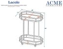 ACME Lacole Serving Cart, Champagne & Mirror 98197
