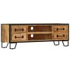 TV Cabinet with Drawers 47.2"x11.8"x15.7" Solid Mango Wood