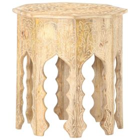 Side Table Ã˜18.9" Solid Mango Wood