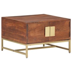 Coffee Table Honey Brown 26.4"x26.4"x17.7" Solid Acacia Wood