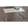 Boice II Coffee Table in Faux Marble & Champagne XH