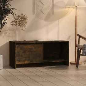 TV Cabinet Smoked Oak 35.4"x13.8"x15.7" Engineered Wood