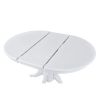 Mid-Century 5-Piece Extendable Round Dining Table Set with 4 Upholstered Dining Chairs for Small Places