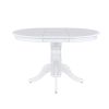 Mid-Century 5-Piece Extendable Round Dining Table Set with 4 Upholstered Dining Chairs for Small Places