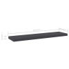Bookshelf Boards 8 pcs Gray 15.7"x3.9"x0.6" Engineered Wood