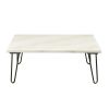 Telestis Coffee Table in White Marble & Black XH