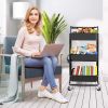 Werseon rolling trolley with wheels bathtub manager trolley rolling metal tissue trolley handle - black