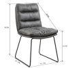 Set of 2 Faux Leather Upholstered Side Chair , Luxurious Dinning chair, Vintage Brown