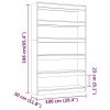 Book Cabinet/Room Divider Concrete Gray 39.4"x11.8"x65.4"
