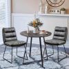 Set of 2 Faux Leather Upholstered Side Chair , Luxurious Dinning chair, Vintage Brown