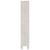 CD Cabinet White 17.7"x7.1"x39.4" Solid Wood Pine