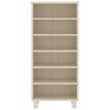 CD Cabinet Honey Brown 17.7"x7.1"x39.4" Solid Wood Pine