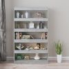 Book Cabinet/Room Divider Concrete Gray 39.4"x11.8"x65.4"