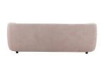 90.6'' Mid Century Modern Curved Sofa Counch Living Room Sofa; PINK
