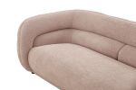 90.6'' Mid Century Modern Curved Sofa Counch Living Room Sofa; PINK