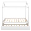 Full Size House Bed with Trundle; Support Legs
