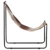 Relaxing Chair Brown Real Leather