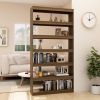 Book Cabinet/Room Divider Honey Brown 39.4"x11.8"x78.7" Solid Wood Pine