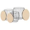 Coffee Table Set 3 Pieces Poplar Plywood Iron