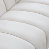 3 Seater Modern Sofa with Deep Channel Tufted Performance Velvet Sofa for Living room/Lounge area(Beige)