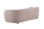 90.6'' Mid Century Modern Curved Sofa Counch Living Room Sofa; PINK