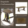 TREXM Retro Style Dining Table 78"Wood Rectangular Table, Seats up to 8 (Natural Walnut)