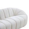 3 Seater Modern Sofa with Deep Channel Tufted Performance Velvet Sofa for Living room/Lounge area(Beige)