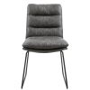 Set of 2 Faux Leather Upholstered Side Chair , Luxurious Dinning chair, Vintage Brown