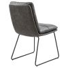 Set of 2 Faux Leather Upholstered Side Chair , Luxurious Dinning chair, Vintage Brown