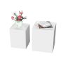 Upgrade MDF Nesting table/side table/coffee table/end table for living room,office,bedroom White, set of 2