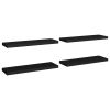 Floating Wall Shelves 4 pcs Black 31.5"x9.3"x1.5" MDF