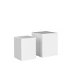 Upgrade MDF Nesting table/side table/coffee table/end table for living room,office,bedroom White, set of 2