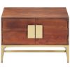 Coffee Table Honey Brown 26.4"x26.4"x17.7" Solid Acacia Wood