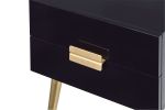Denvor Night Table in Black & Gold XH