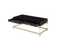 Adiel Coffee Table; Black & Gold Finish