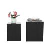 Upgrade MDF Nesting table side table coffee table end table for living room,office,bedroom ,Black Oak set of 2