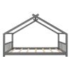 Full Size House Bed Wood Bed, Gray
