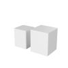 Upgrade MDF Nesting table/side table/coffee table/end table for living room,office,bedroom White, set of 2