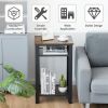 Simple Modern Style 3-Tier Industrial Side End Telephone Table Tall Nightstand