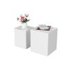 Upgrade MDF Nesting table/side table/coffee table/end table for living room,office,bedroom White, set of 2