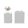 Upgrade MDF Nesting table/side table/coffee table/end table for living room,office,bedroom White, set of 2