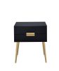 Denvor Night Table in Black & Gold XH