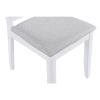 Mid-Century 5-Piece Extendable Round Dining Table Set with 4 Upholstered Dining Chairs for Small Places