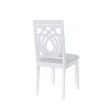 Mid-Century 5-Piece Extendable Round Dining Table Set with 4 Upholstered Dining Chairs for Small Places