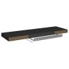 Floating Wall Shelves 4 pcs Black 31.5"x9.3"x1.5" MDF