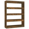 Book Cabinet/Room Divider Smoked Oak 39.4"x11.8"x53.1"