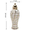 Regal White and Gold Ceramic Decorative Ginger Jar