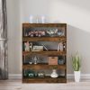 Book Cabinet/Room Divider Smoked Oak 39.4"x11.8"x53.1"