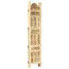 Hand carved 3-Panel Room Divider 47.2"x65" Solid Mango Wood